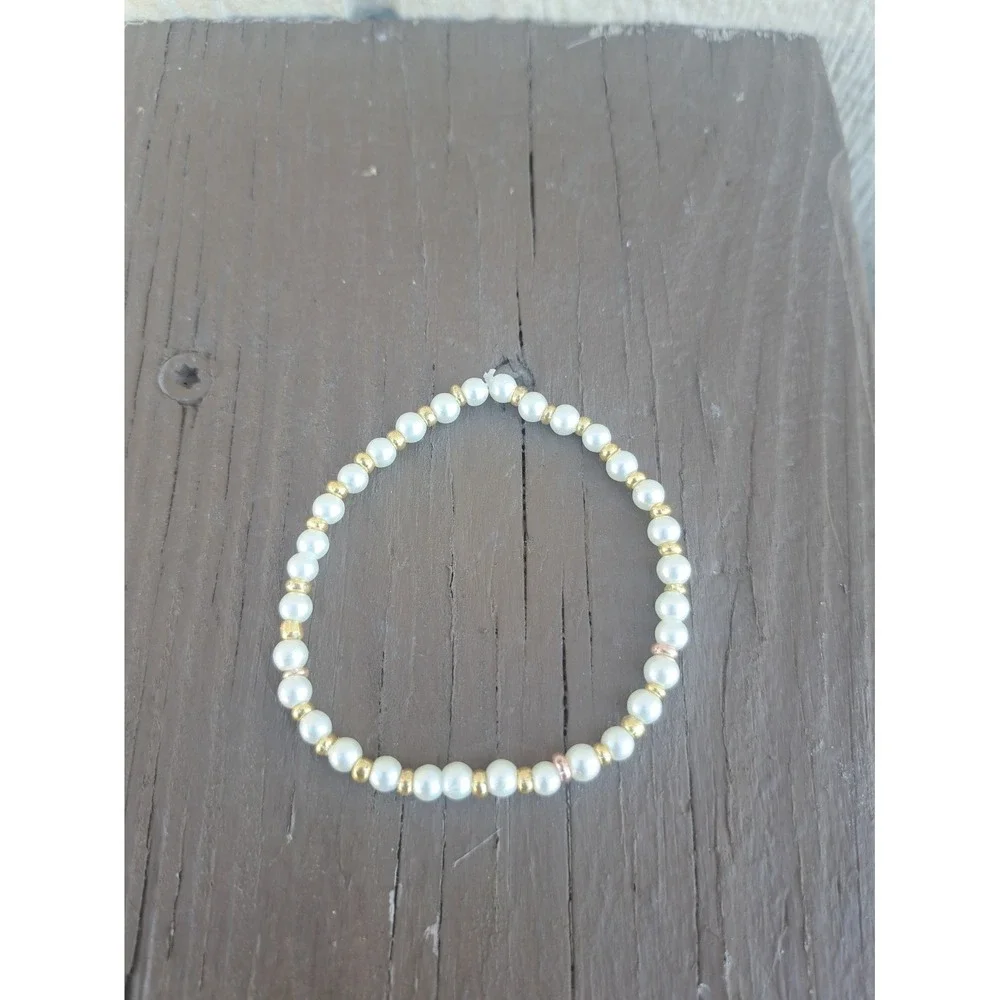 Pearl and Cross Charm Bracelet Set, 6pc